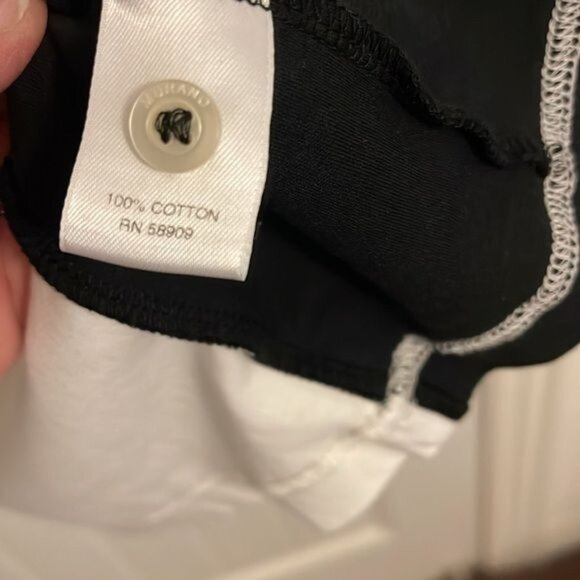 Murano Liquid Cotton short sleeve Men 3XT White&Black color-block Polo Shirt, - Picture 6 of 6